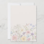 Wild Flower Baby shower dank u kaarten (Achterkant)
