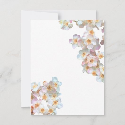 Wild Flower Blossom Celebration of Life Kaart (Achterkant)