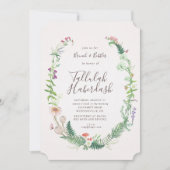 Wild Flower Brunch en Bubble Invitation Kaart (Voorkant)