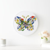 Wild Flower Butterfly Floral Bouquet Grote Klok (Huis)