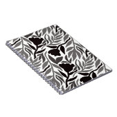 Wild Flower Cascade zwart en wit Notitieboek (Rechterzijde)