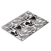 Wild Flower Cascade zwart en wit Notitieboek (Linkerzijde)