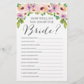 Wild Flower Double Sided Vrijgezellenfeest Games Flyer (Achterkant)