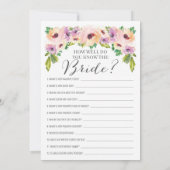 Wild Flower Dubbelzijdig Vrijgezellenfeest Game Kaart (Achterkant)