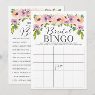 Wild Flower Dubbelzijdig Vrijgezellenfeest Game Kaart