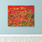 Wild Flower Field Painting - Wrapped canvas Afdruk (Insitu (Houten vloer))