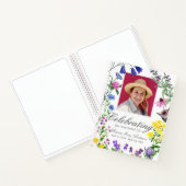 Wild Flower Floral Memorial Funeral Book Notitieboek (Binnen)
