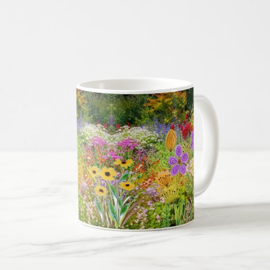 Wild Flower Garden Coffee Koffiemok (Voorkant rechts)