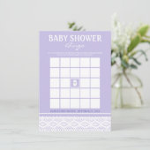Wild Flower Mason Jar en Lace Baby shower Bingo Kaart (Staand voorkant)