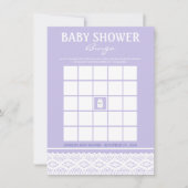 Wild Flower Mason Jar en Lace Baby shower Bingo Kaart (Voorkant)