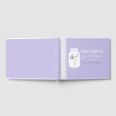 Wild Flower Mason Jar en Lace Baby shower Gastenboek (Volledig)