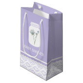 Wild Flower Mason Jar en Lace Baby shower Klein Cadeauzakje (Voorkant Gekanteld)