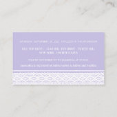 Wild Flower Mason Jar & Lace Baby shower Ticket Informatiekaartje (Achterkant)