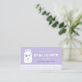 Wild Flower Mason Jar & Lace Baby shower Ticket Informatiekaartje (Staand voorkant)