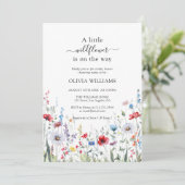 Wild Flower Meadow Baby shower Kaart (Staand voorkant)