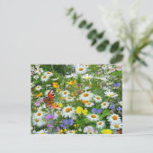 Wild Flower Meadow Briefkaart (Staand voorkant)