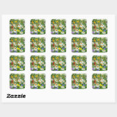Wild Flower Meadow Vierkante Sticker (Vel)