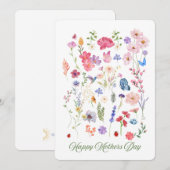 Wild Flower Moederdag Kaart (Voorkant / Achterkant)
