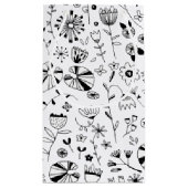 Wild Flower Monochrome Klein Cadeauzakje (Achterkant)