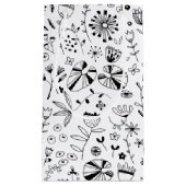 Wild Flower Monochrome Klein Cadeauzakje (Voorkant)