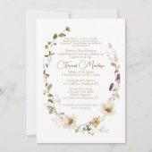 Wild Flower quinceañera uitnodiging (Voorkant)