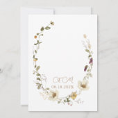 Wild Flower quinceañera uitnodiging (Achterkant)