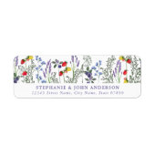 Wild Flower Retour Adreslabels Etiket (Voorkant)