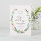 Wild Flower Sip & See Invitation Kaart (Staand voorkant)