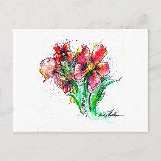 Wild Flower Splash Briefkaart