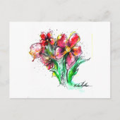 Wild Flower Splash Briefkaart (Voorkant)