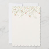 Wild Flower Yellow Marigold Foliage Baby shower Kaart (Achterkant)