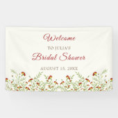 Wild Flower Yellow Marigold Foliage Vrijgezellenfe Spandoek (Horizontaal)