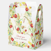 Wild Flower Yellow Marigold Foliage Wedding Bedankdoosjes (Geopend)