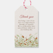 Wild Flower Yellow Marigold Foliage Wedding Cadeaulabel (Voorkant)