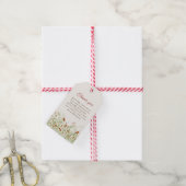 Wild Flower Yellow Marigold Foliage Wedding Cadeaulabel (Met Touw)