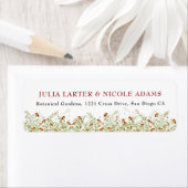 Wild Flower Yellow Marigold Foliage Wedding Etiket (Insitu)