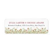 Wild Flower Yellow Marigold Foliage Wedding Etiket (Voorkant)