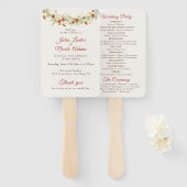 Wild Flower Yellow Marigold Foliage Wedding Handwaaier (Voorkant en achterkant)