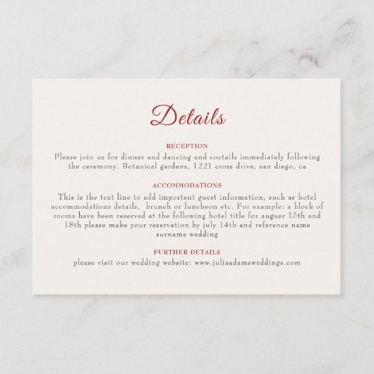 Wild Flower Yellow Marigold Foliage Wedding Informatiekaartje (Voorkant)