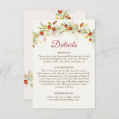 Wild Flower Yellow Marigold Foliage Wedding Informatiekaartje (Voorkant / Achterkant)