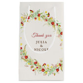 Wild Flower Yellow Marigold Foliage Wedding Klein Cadeauzakje (Voorkant)