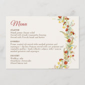 Wild Flower Yellow Marigold Foliage Wedding Menu (Voorkant)