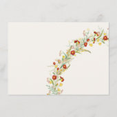 Wild Flower Yellow Marigold Foliage Wedding Menu (Achterkant)