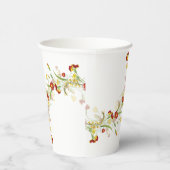 Wild Flower Yellow Marigold Foliage Wedding Papieren Bekers (Rechts)