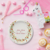 Wild Flower Yellow Marigold Foliage Wedding Papieren Bordje (Feest)