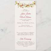 Wild Flower Yellow Marigold Foliage Wedding Programmakaart (Voorkant)