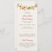 Wild Flower Yellow Marigold Foliage Wedding Programmakaart (Voorkant / Achterkant)