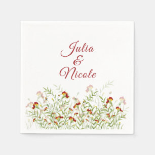 Wild Flower Yellow Marigold Foliage Wedding Servet