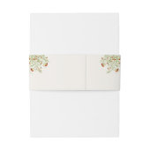 Wild Flower Yellow Marigold Foliage Wedding Uitnodigingen Wikkel (Achterkant Voorbeeld)