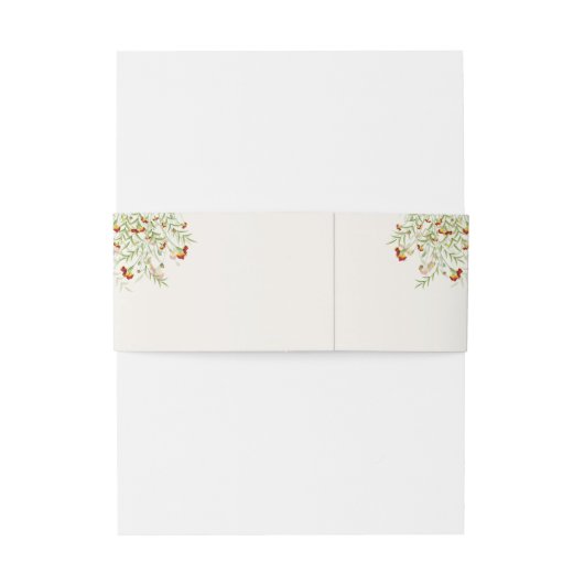 Wild Flower Yellow Marigold Foliage Wedding Uitnodigingen Wikkel (Achterkant Voorbeeld)